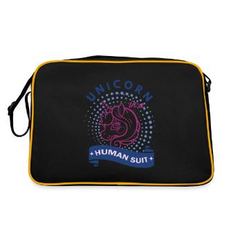 Unicorn in a Human Suit - Retro Bag - black/gold - Back