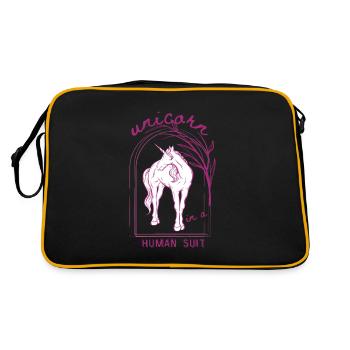 Unicorn in a Human Suit - Retro Bag - black/gold - Back