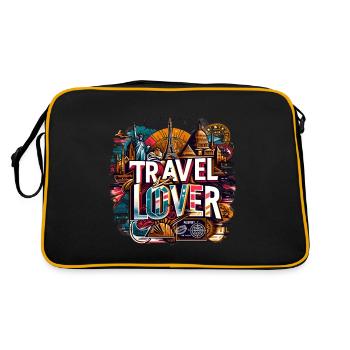 Travel Delight with Iconic Landmarks - Retro Bag - black/gold - Back