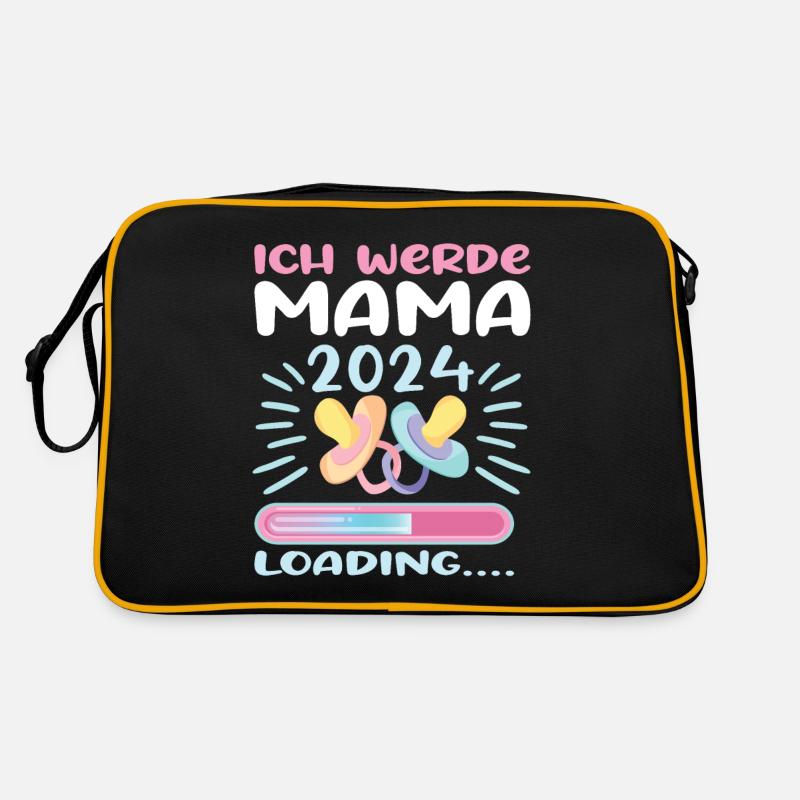 Mama 2024 werdende Mutter Schwangerschaft Retro Tasche
