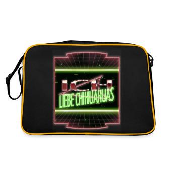 anniversaire caniche boxeur animal cool chien amant - Sac Retro - noir/or - Dos