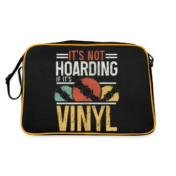 Disque vinyle Vintage DJ cadeau - Sac Retro - noir/or - Dos