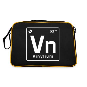 Disque vinyle Vintage DJ cadeau - Sac Retro - noir/or - Dos