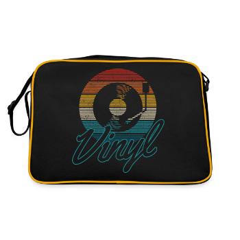 Disque vinyle Vintage DJ cadeau - Sac Retro - noir/or - Dos