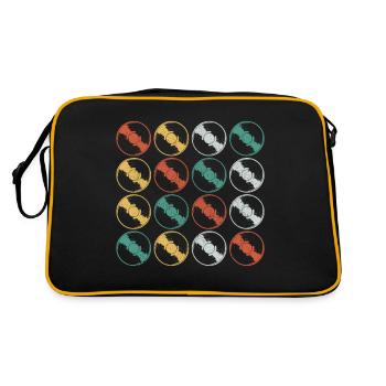 Disque vinyle Vintage DJ cadeau - Sac Retro - noir/or - Dos