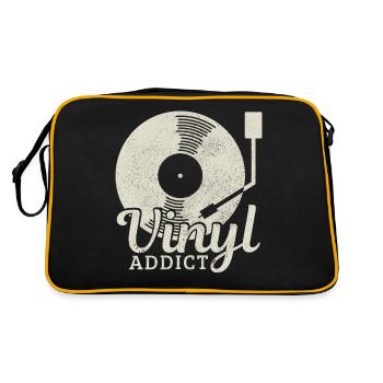 Disque vinyle Vintage DJ cadeau - Sac Retro - noir/or - Dos