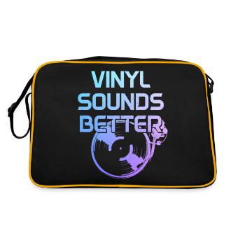 Disque vinyle Vintage DJ cadeau - Sac Retro - noir/or - Dos