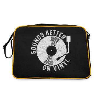 Disque vinyle Vintage DJ cadeau - Sac Retro - noir/or - Dos