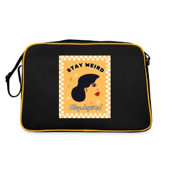 Stay Weird Stay Inspired - Retro Bag - black/gold - Back
