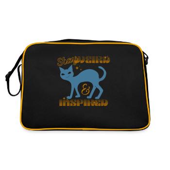 Stay Weird Stay Inspired - Retro Bag - black/gold - Back