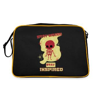 Stay Weird Stay Inspired - Retro Bag - black/gold - Back