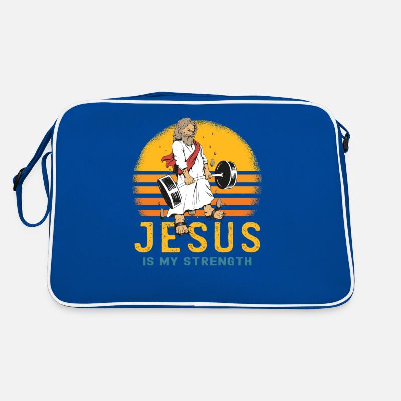 Jesus is my Strength - Team Jesus 1 Cross 3 nails Retro Bag