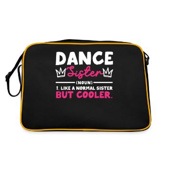 dancing sister noun funny dancing - Retro Bag - black/gold - Back