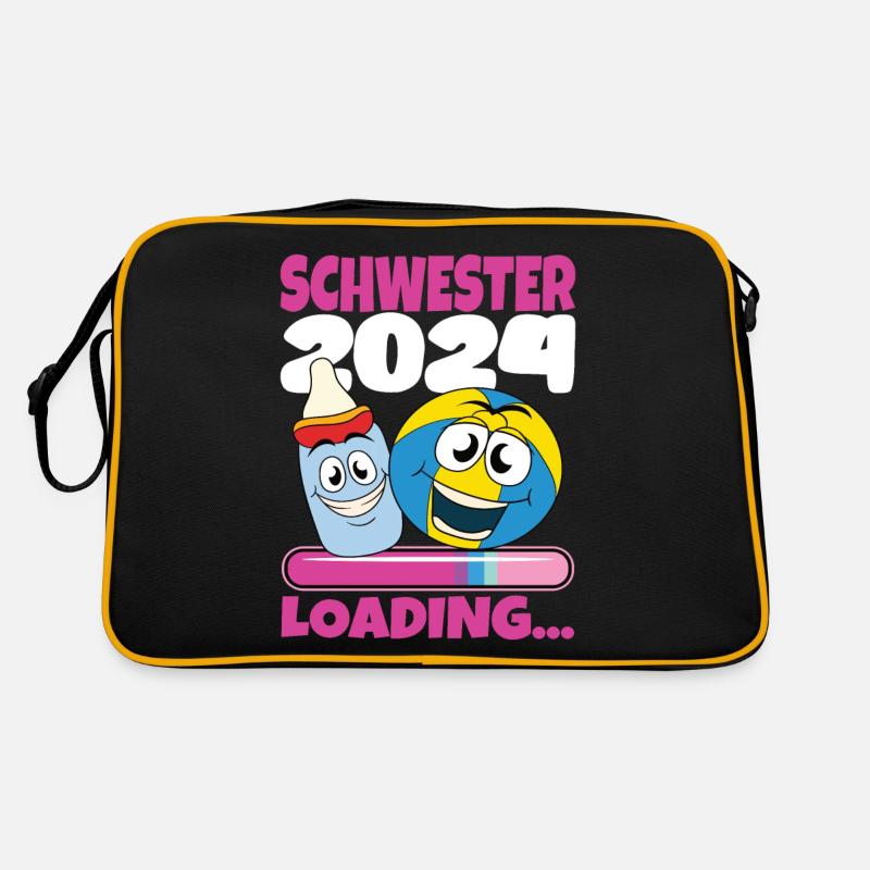 Schwester werden Schwester 2024 Retro Tasche