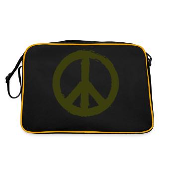 PEACE - Peace Symbol - Peace Sign Peace Sign - Retro Bag - black/gold - Back
