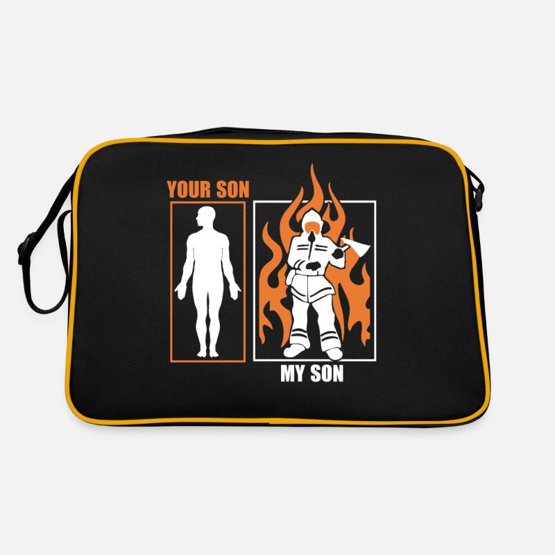 Firefighter My Son Is A Firefighter Retro Bag