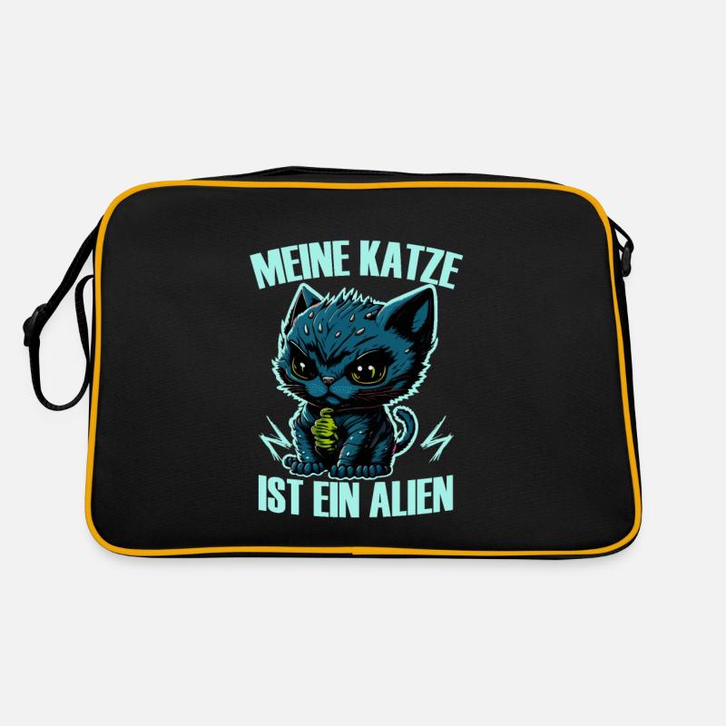Meine Katze ist ein Alien, Humor, Spaß, Fun, Cool, Retro Tasche