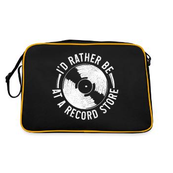 Disque vinyle collection DJ cadeau - Sac Retro - noir/or - Dos
