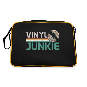 Vinyl Record Collectible DJ Gift - Retro Bag - black/gold - Back