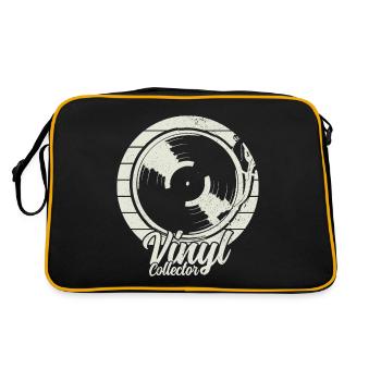 Vinyl Record Collectible DJ Gift - Retro Bag - black/gold - Back