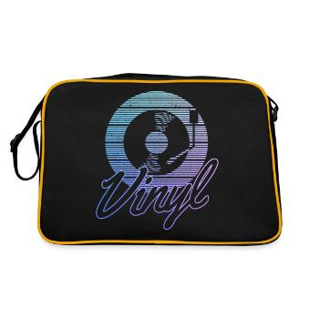 Disque vinyle collection DJ cadeau - Sac Retro - noir/or - Dos