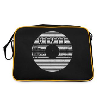 Disque vinyle collection DJ cadeau - Sac Retro - noir/or - Dos