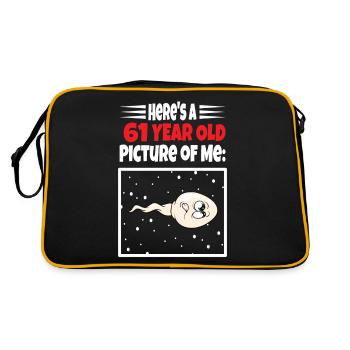 Sperme Voici une vieille photo de moi - Sac Retro - noir/or - Dos