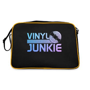 Disque vinyle collection DJ cadeau - Sac Retro - noir/or - Dos