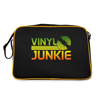 Disque vinyle Dub Reggae cadeau - Sac Retro - noir/or - Dos