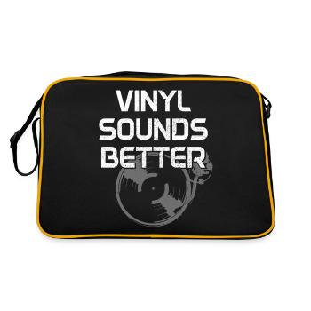 Disque vinyle collection DJ cadeau - Sac Retro - noir/or - Dos