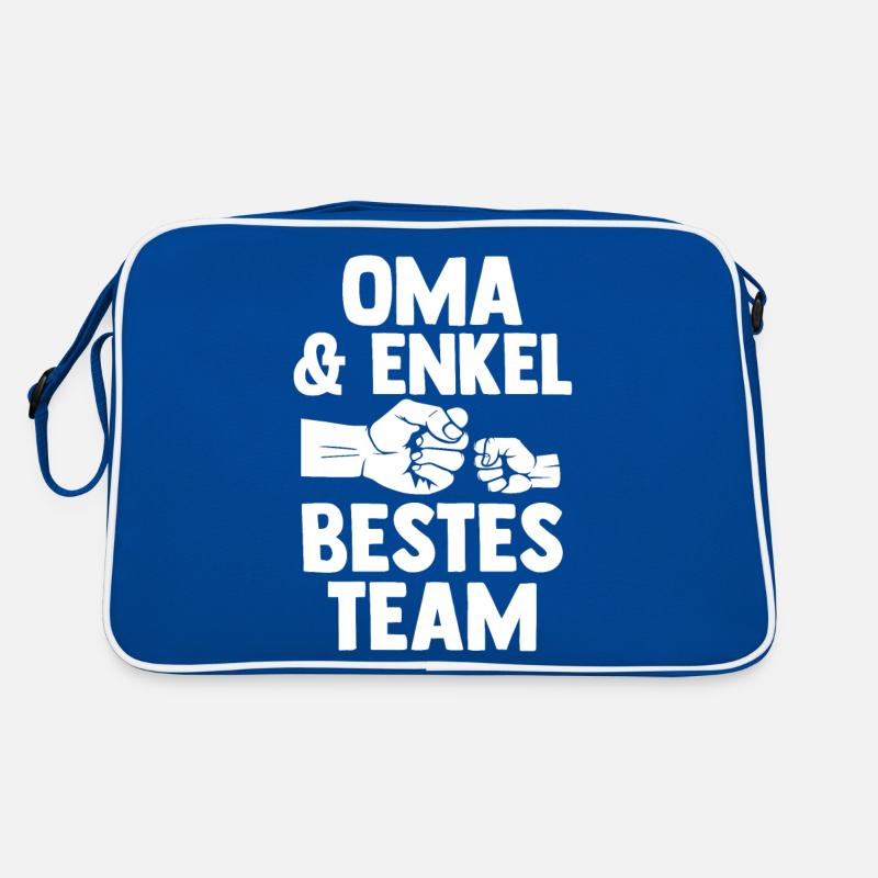 Oma Großmutter und Enkel Retro Tasche