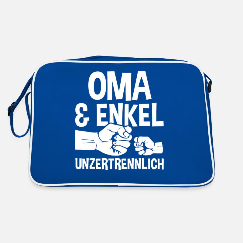 Oma Großmutter und Enkel Retro Tasche