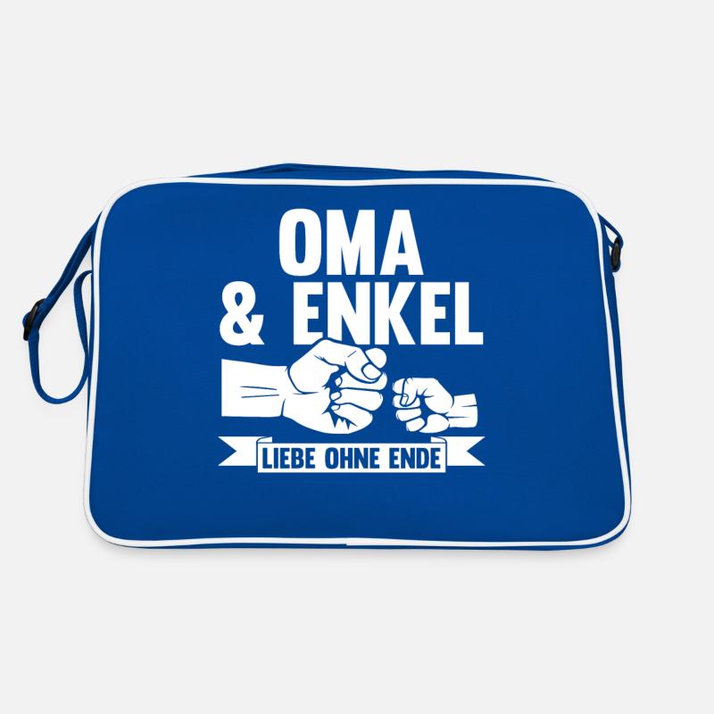 Oma Großmutter und Enkel Retro Tasche