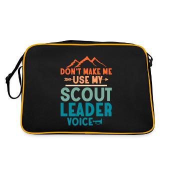Hear My Scout Leader Voice: Commanding Tee - Retro Tasche - Schwarz/Gold - Hinten