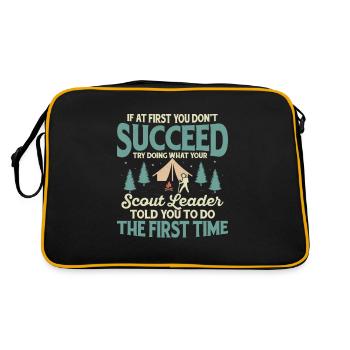 Chef scout Sagesse : T-shirt de réussite pour la première fois - Sac Retro - noir/or - Dos