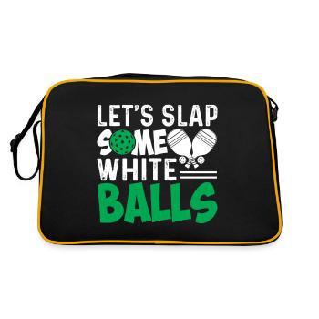 Let's clap some white balls - Retro Bag - black/gold - Back