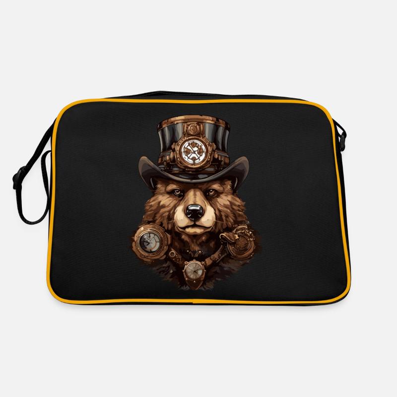Ours, Faune, Animal, Nature, Steampunk Sac Retro