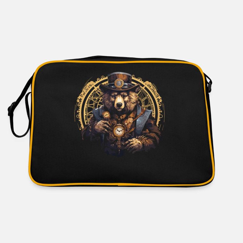 Ours, Faune, Animal, Nature, Steampunk Sac Retro