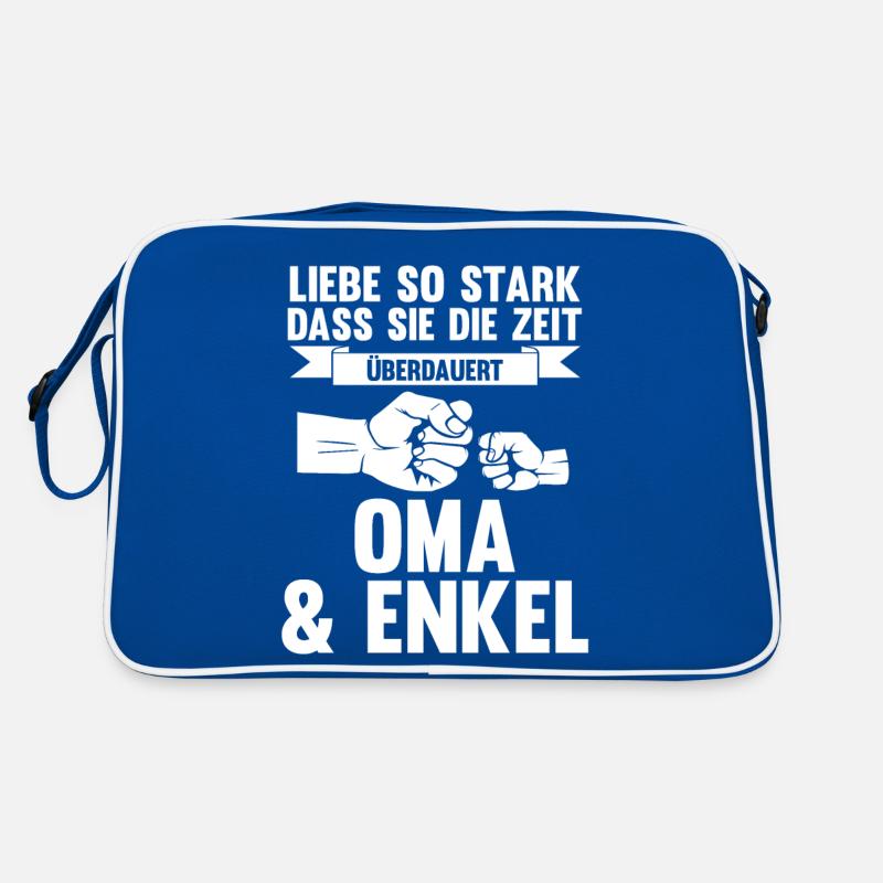 Oma Großmutter und Enkel Retro Tasche