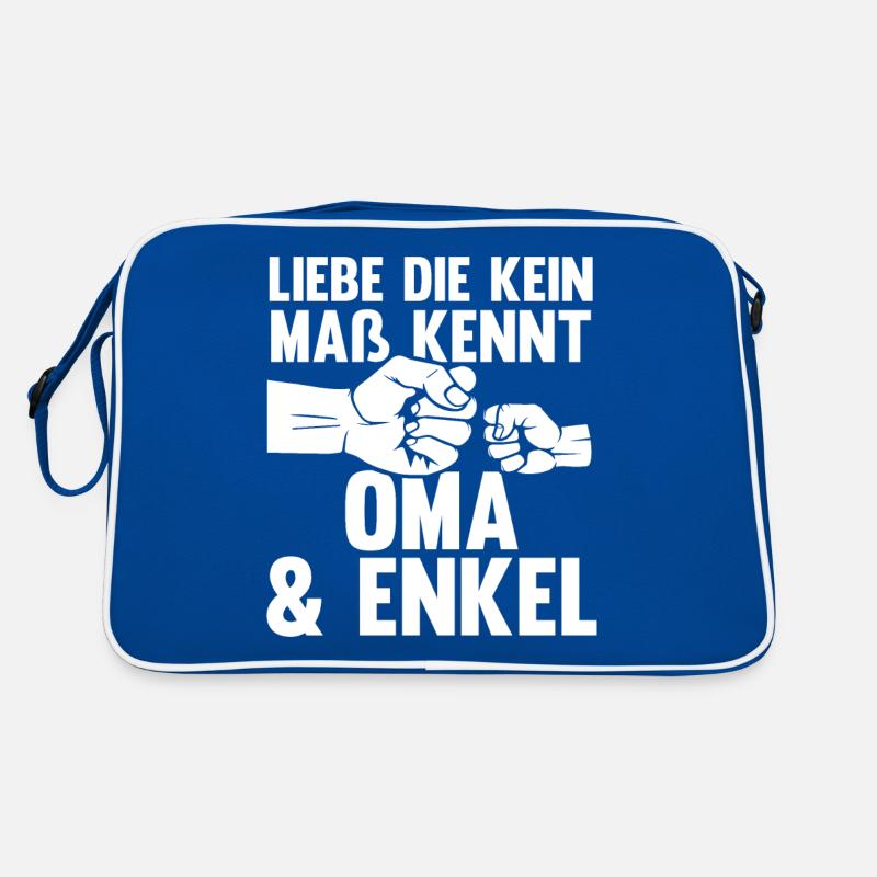 Oma Großmutter und Enkel Retro Tasche