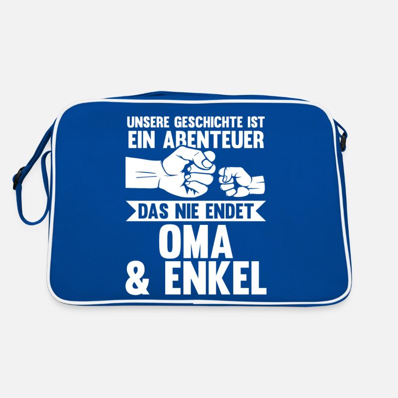 Oma Großmutter und Enkel Retro Tasche