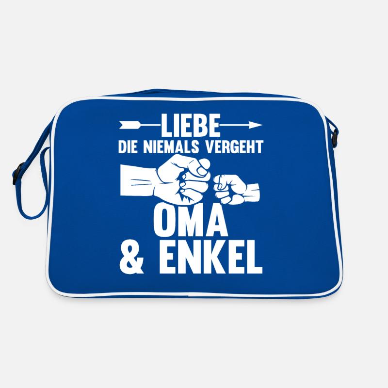 Oma Großmutter und Enkel Retro Tasche