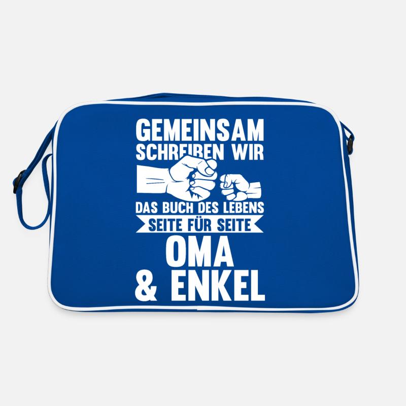 Oma Großmutter und Enkel Retro Tasche