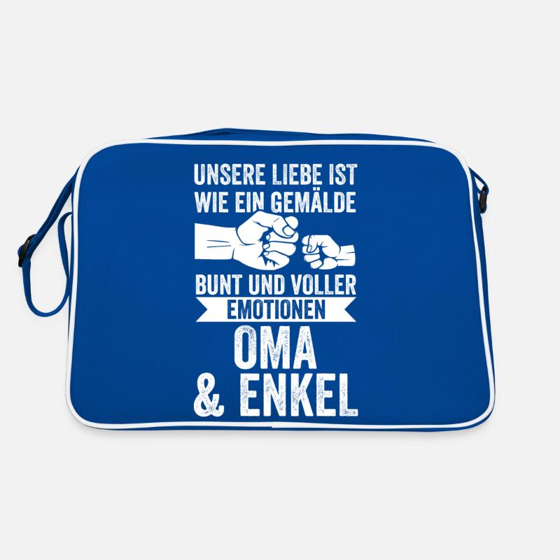 Oma Großmutter und Enkel Retro Tasche