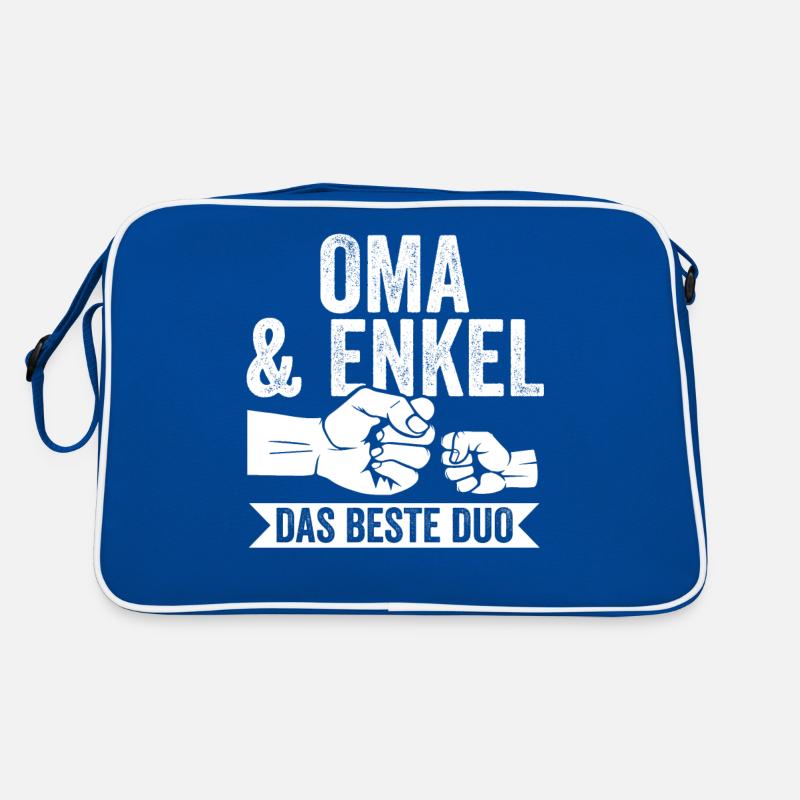 Oma Großmutter und Enkel Retro Tasche