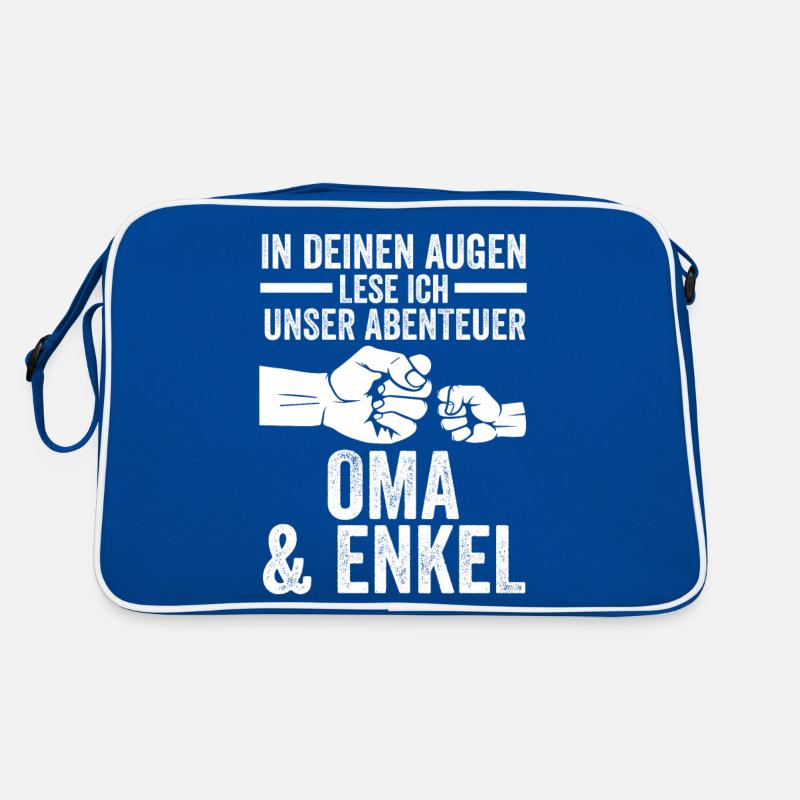 Oma Großmutter und Enkel Retro Tasche