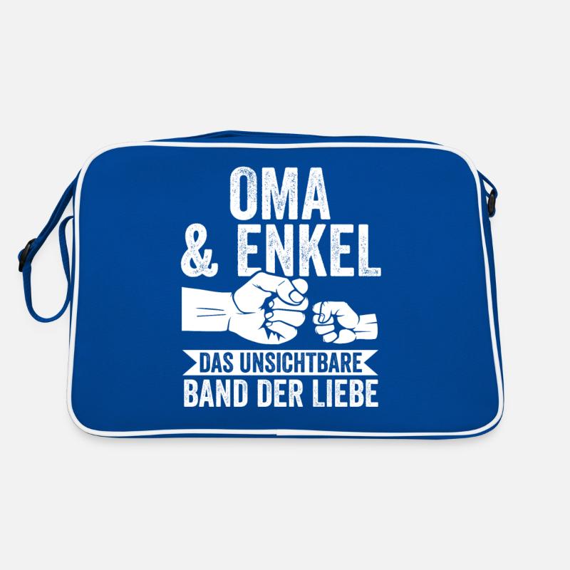 Oma Großmutter und Enkel Retro Tasche