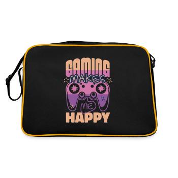 Joyful Gamer's Mantra - Retro Bag - black/gold - Back