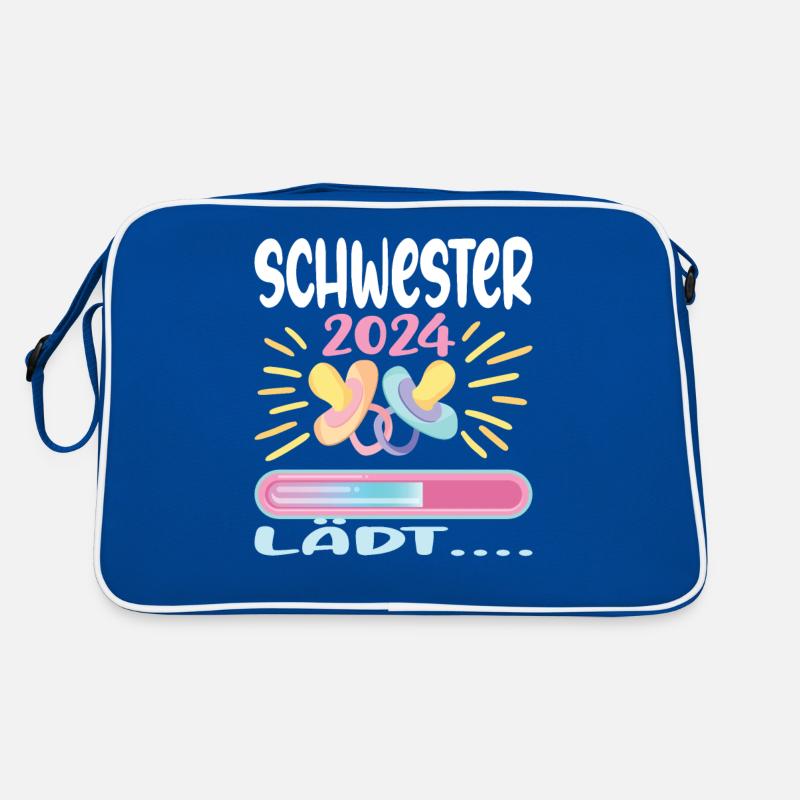 Schwester werden Schwester 2024 Retro Tasche