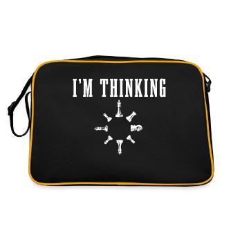 Chess Chess Player Gift - Retro Bag - black/gold - Back